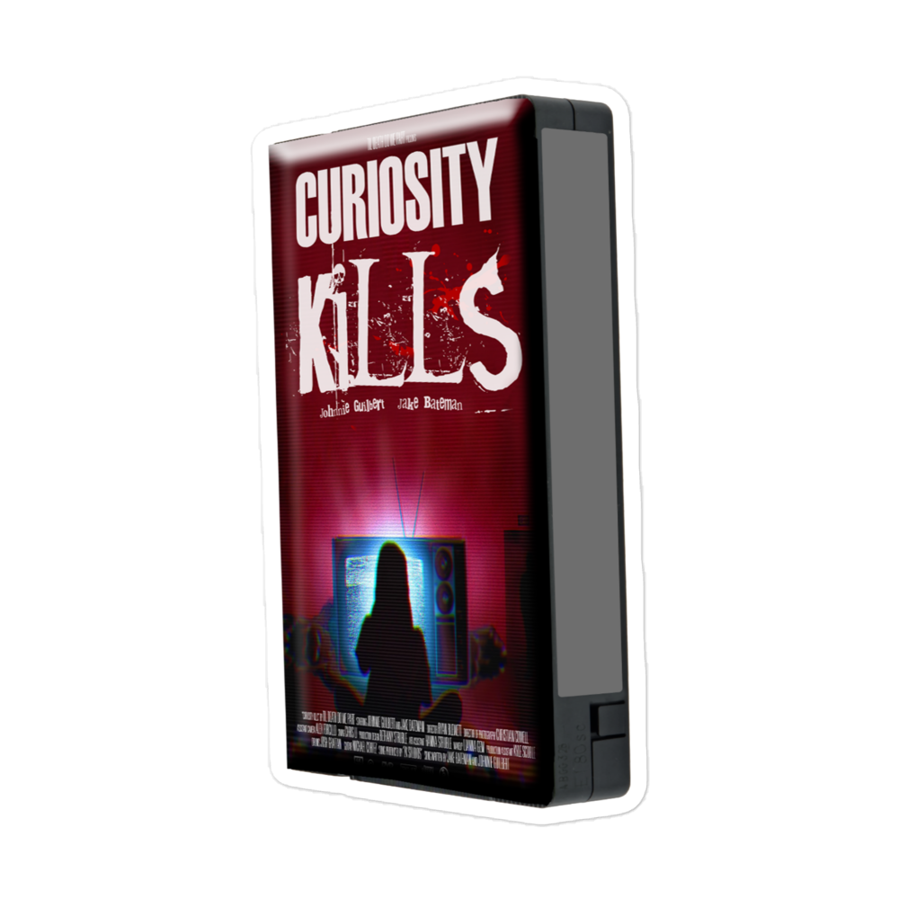 Curiosity Kills VHS Bubble-Free Stickers